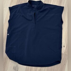 Figs Rafaela Scrub Top in Quiet Navy